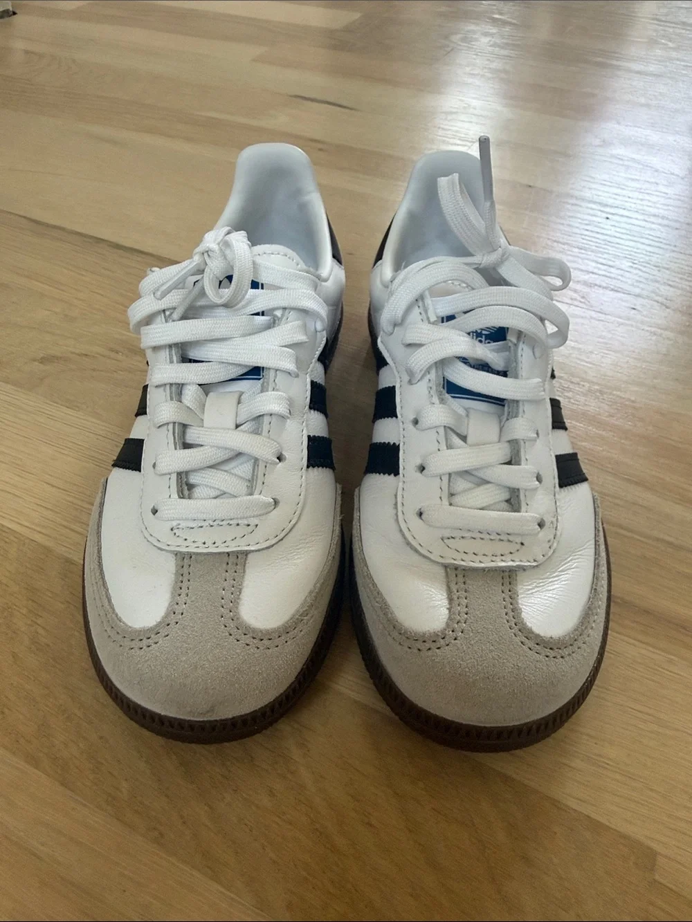 adidas Samba White Black with Gum Sole Sneakers